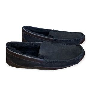 Dark Brown fur lined UGG loafers